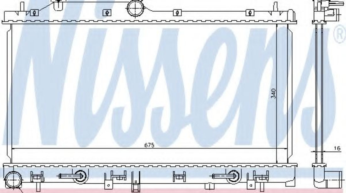 Radiator, racire motor SUBARU OUTBACK (BM, BR) (2009 - 2014) NISSENS 67720 piesa NOUA