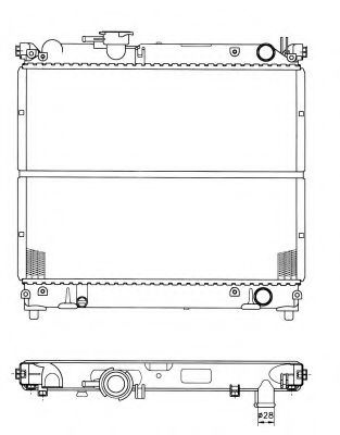 Radiator, racire motor SUZUKI VITARA Cabrio (ET, TA) (1988 - 2002) NRF 50404 piesa NOUA