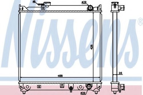 Radiator, racire motor SUZUKI VITARA Cabrio (ET, TA) (1988 - 2002) NISSENS 64155 piesa NOUA