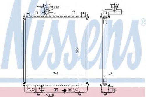 Radiator, racire motor SUZUKI WAGON R+ (MM) (2000 - 2016) NISSENS 63014A piesa NOUA