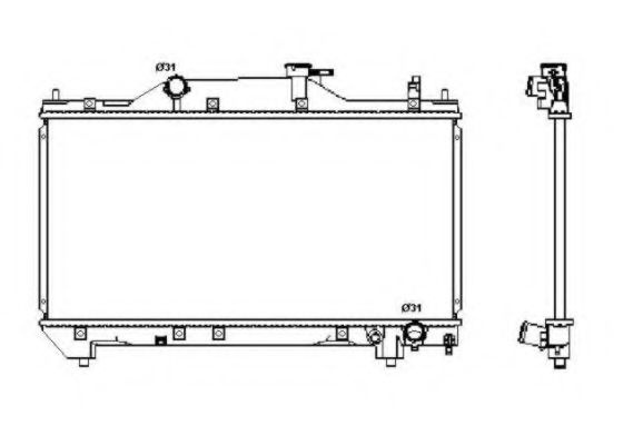 Radiator, racire motor TOYOTA AVENSIS Station Wagon (T22) (1997 - 2003) NRF 53380 piesa NOUA