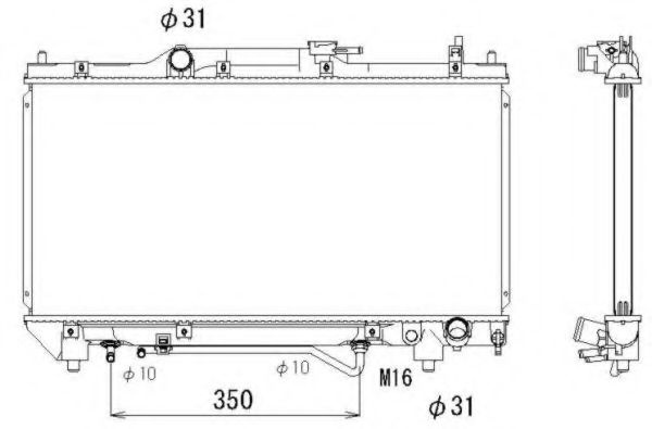 Radiator, racire motor TOYOTA AVENSIS Station Wagon (T22) (1997 - 2003) NRF 53264 piesa NOUA