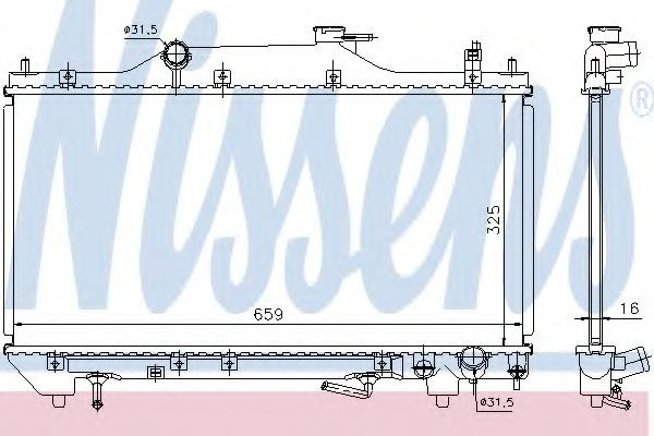 Radiator, racire motor TOYOTA AVENSIS (T22) (1997 - 2003) NISSENS 64641A piesa NOUA