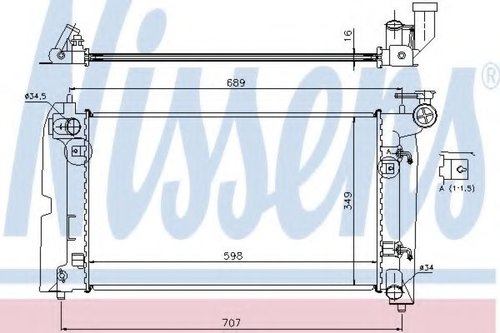 Radiator, racire motor TOYOTA COROLLA Combi (E12J, E12T) (2001 - 2007) NISSENS 646321 piesa NOUA