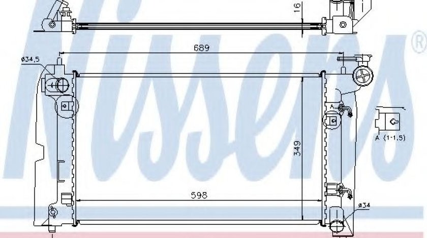 Radiator, racire motor TOYOTA COROLLA Combi (E12J, E12T) (2001 - 2007) NISSENS 646321 piesa NOUA