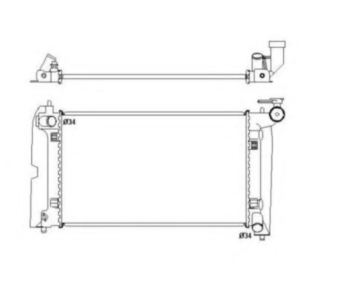 Radiator, racire motor TOYOTA COROLLA (E11) (1997 - 2002) NRF 53397 piesa NOUA