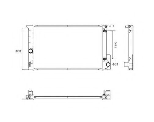 Radiator, racire motor TOYOTA COROLLA Limuzina (E15) (2006 - 2016) NRF 53766 piesa NOUA