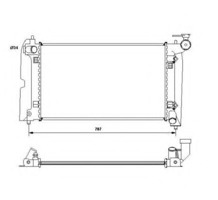 Radiator, racire motor TOYOTA COROLLA Verso (ZDE12, CDE12) (2001 - 2004) NRF 53396 piesa NOUA