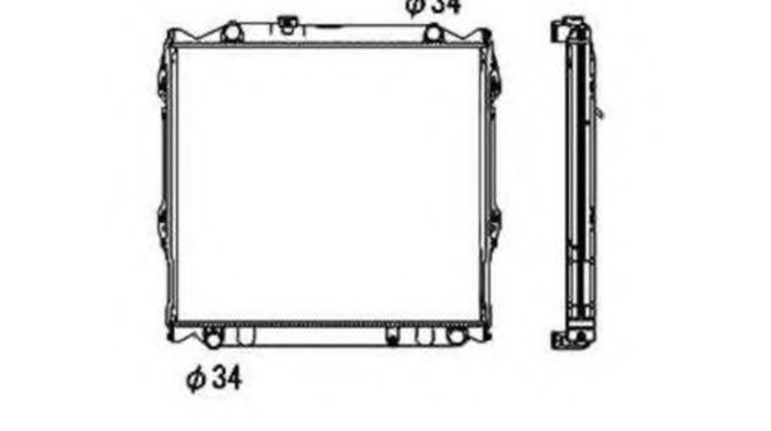 Radiator, racire motor TOYOTA LAND CRUISER 90 (J9) (1995 - 2016) NRF 53708 piesa NOUA