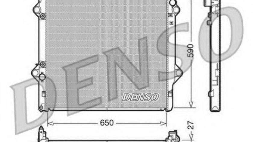 Radiator, racire motor TOYOTA LAND CRUISER (LJ12, KZJ12, TRJ12, KDJ12, GRJ12) (2002 - 2009) DENSO DRM50047 piesa NOUA