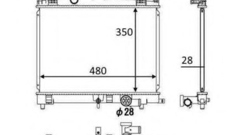 Radiator, racire motor TOYOTA YARIS (P9) (2005 - 2013) NRF 58501 piesa NOUA