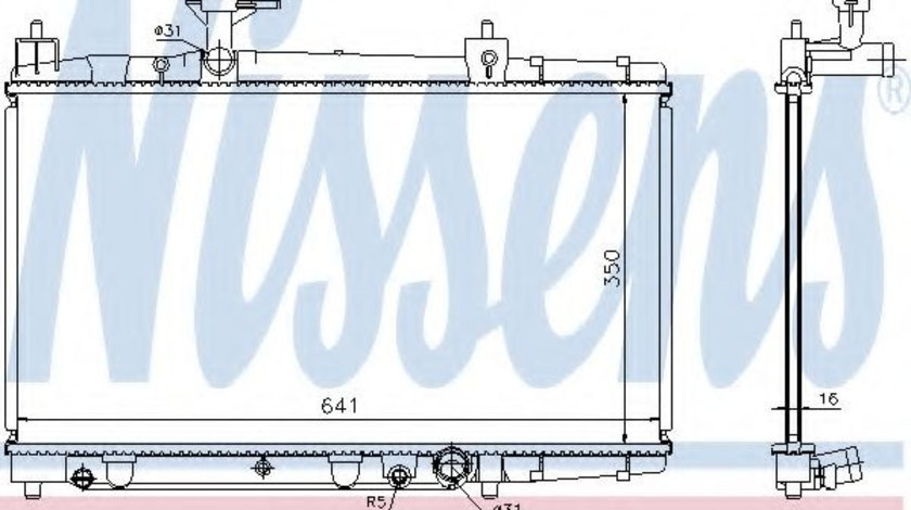 Radiator, racire motor TOYOTA YARIS VERSO (NLP2, NCP2) (1999 - 2005) NISSENS 64645A piesa NOUA