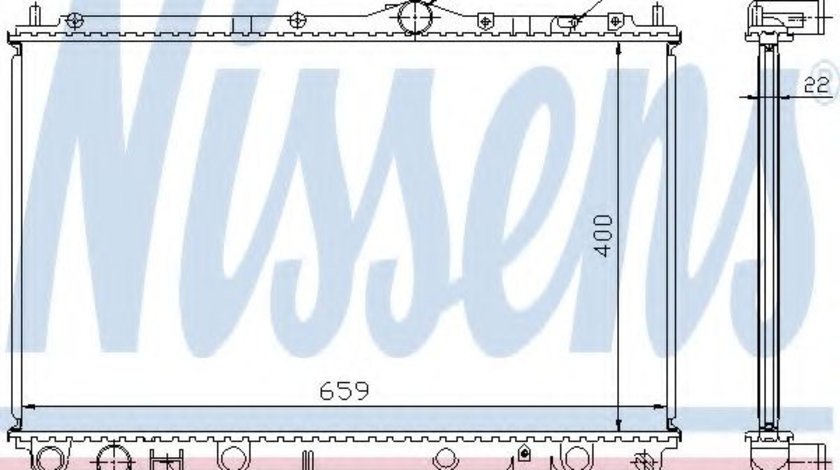 Radiator, racire motor VOLVO V40 Combi (VW) (1995 - 2004) NISSENS 65559A piesa NOUA