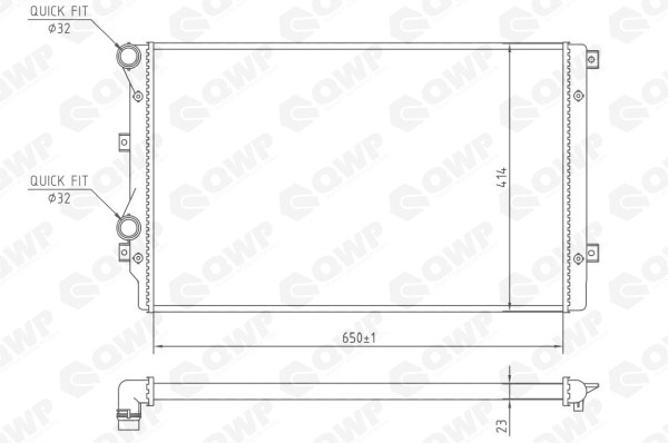 Radiator, racire motor VW BEETLE (5C1) (2011 - 2016) QWP WRA113 piesa NOUA