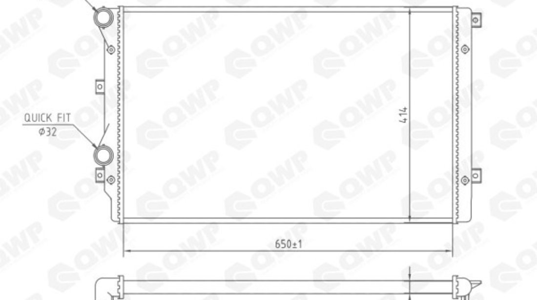 Radiator, racire motor VW BEETLE (5C1) (2011 - 2016) QWP WRA113 piesa NOUA