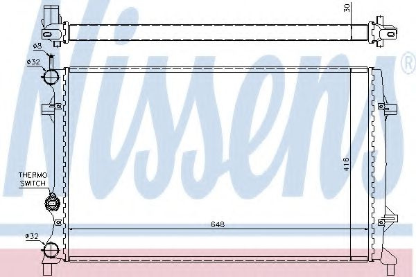 Radiator, racire motor VW BEETLE (5C1) (2011 - 2016) NISSENS 65296 piesa NOUA