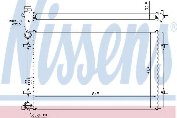 Radiator, racire motor VW BORA (1J2) (1998 - 2005) NISSENS 65011 piesa NOUA