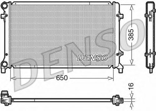 Radiator, racire motor VW CADDY III Caroserie (2KA, 2KH, 2CA, 2CH) (2004 - 2016) DENSO DRM02014 pies...