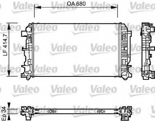 Radiator, racire motor VW CRAFTER 30-50 caroserie (2E) (2006 - 2016) VALEO 735084 piesa NOUA