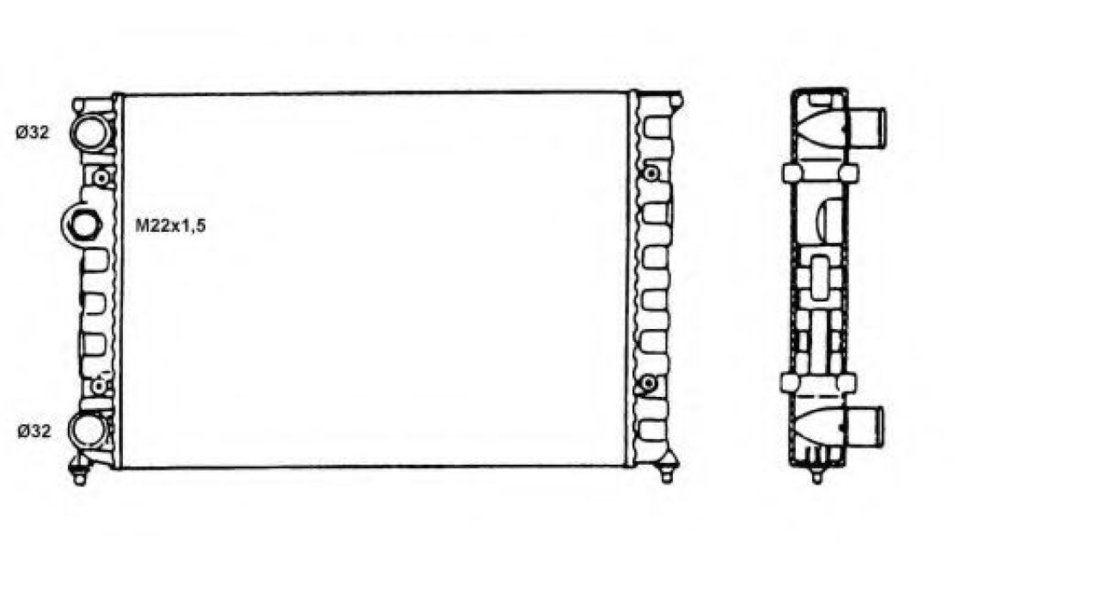 Radiator, racire motor VW GOLF III Variant (1H5) (1993 - 1999) NRF 58819 piesa NOUA