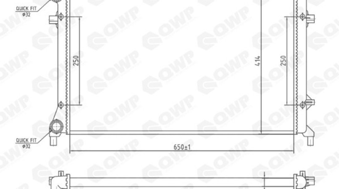 Radiator, racire motor VW GOLF V (1K1) (2003 - 2009) QWP WRA132 piesa NOUA