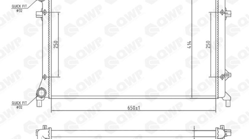 Radiator, racire motor VW GOLF V (1K1) (2003 - 2009) QWP WRA132 piesa NOUA