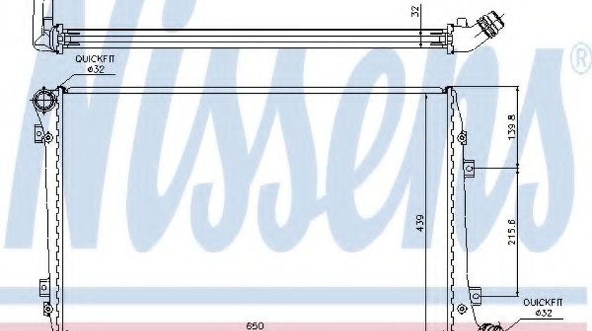 Radiator, racire motor VW GOLF V (1K1) (2003 - 2009) NISSENS 65291A piesa NOUA