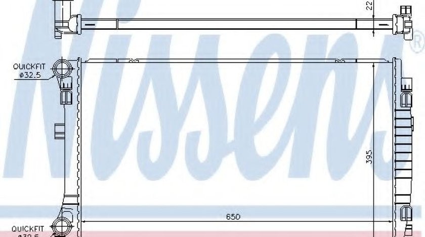 Radiator, racire motor VW GOLF VII Variant (BA5) (2013 - 2016) NISSENS 65303 piesa NOUA