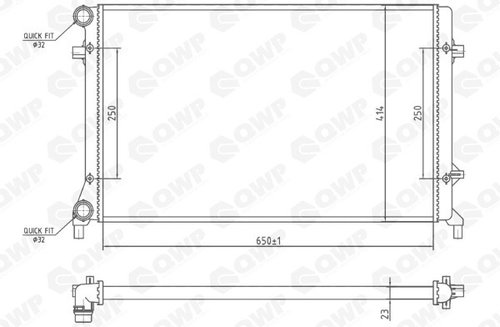 Radiator, racire motor VW JETTA III (1K2) (2005 - 2010) QWP WRA132 piesa NOUA