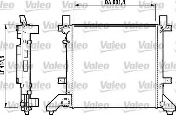 Radiator, racire motor VW LT II caroserie (2DA, 2DD, 2DH) (1996 - 2006) VALEO 731605 piesa NOUA