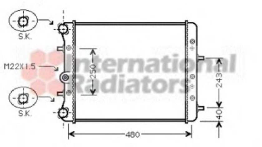 Radiator, racire motor VW POLO (9N) (2001 - 2012) VAN WEZEL 76002005 piesa NOUA