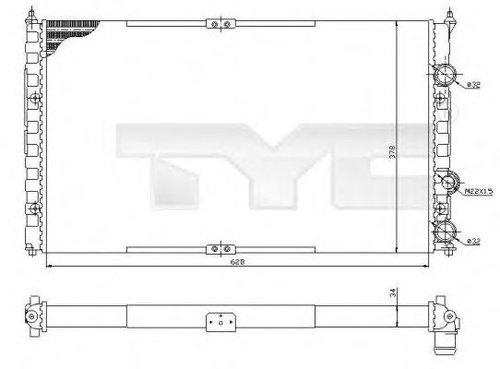 Radiator, racire motor VW POLO CLASSIC (6KV2) (1995 - 2006) TYC 737-0057 piesa NOUA