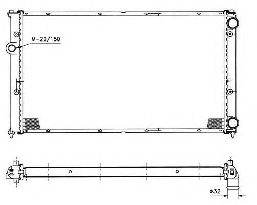 Radiator, racire motor VW POLO Variant (6KV5) (1997 - 2001) NRF 50458 piesa NOUA