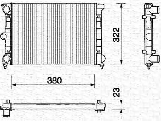 Radiator, racire motor VW SHARAN (7M8, 7M9, 7M6) (1995 - 2010) MAGNETI MARELLI 350213215000 piesa NOUA