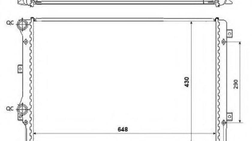 Radiator, racire motor VW TOURAN (1T1, 1T2) (2003 - 2010) NRF 53816 piesa NOUA