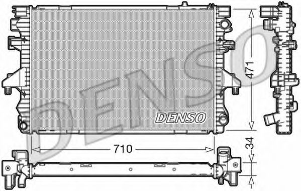 Radiator, racire motor VW TRANSPORTER V caroserie (7HA, 7HH, 7EA, 7EH) (2003 - 2016) DENSO DRM32040 piesa NOUA