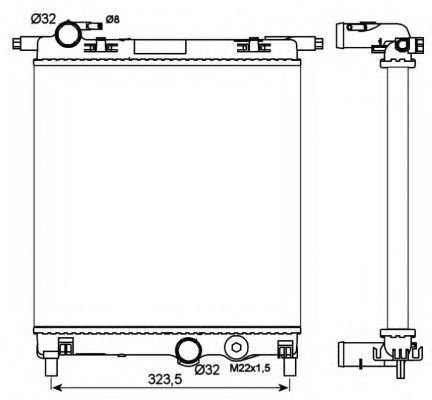 Radiator, racire motor VW UP (2011 - 2016) NRF 53102 piesa NOUA