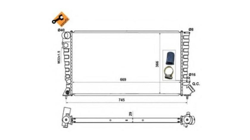 Radiator racire Peugeot 306 Van (N_, 7_) 1993-2002 #2 01033040