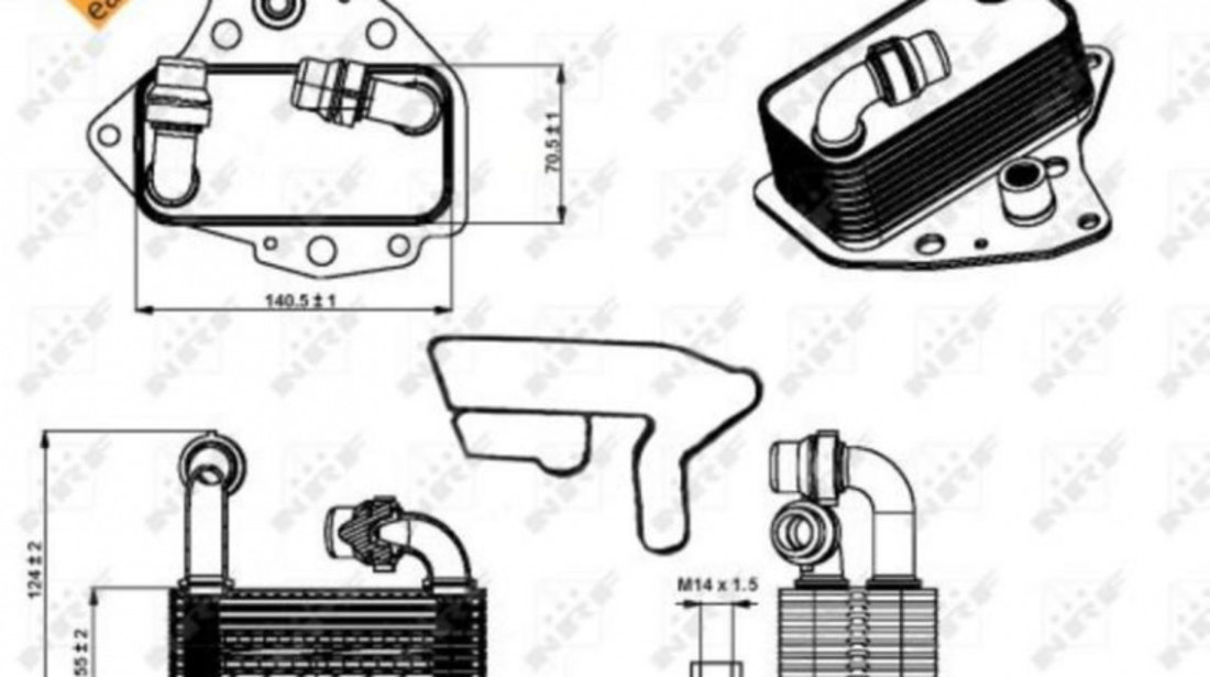 Radiator racire ulei Fiat DOBLO Combi (152, 263) 2009-2016 #2 1660079J80