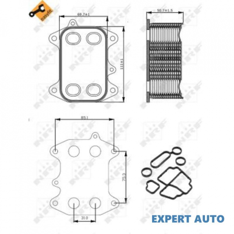 Radiator racire ulei Volkswagen VW GOLF VI Variant (AJ5) 2009-2013 #3 03L117021B