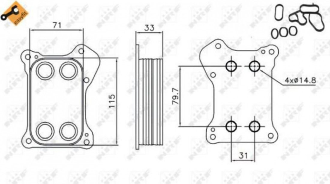 Radiator ulei Lancia YPSILON (843) 2003-2011 #2 07044003