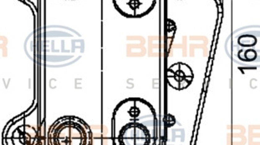 Radiator ulei, ulei motor (8MO376755261 HELLA) MERCEDES-BENZ