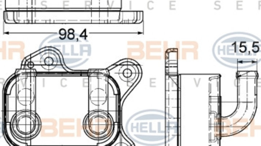 Radiator ulei, ulei motor (8MO376780601 HELLA) OPEL,VAUXHALL