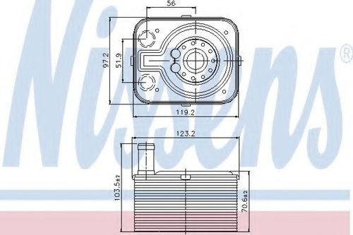 Radiator ulei, ulei motor AUDI A3 Cabriolet (8P7) (2008 - 2013) NISSENS 90655 piesa NOUA