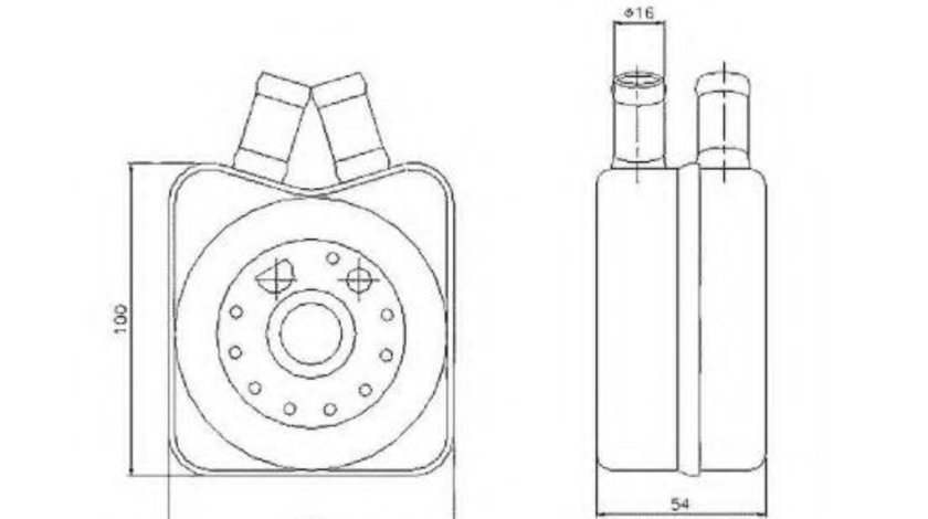 Radiator ulei, ulei motor AUDI A4 (8D2, B5) (1994 - 2001) NRF 31304 piesa NOUA