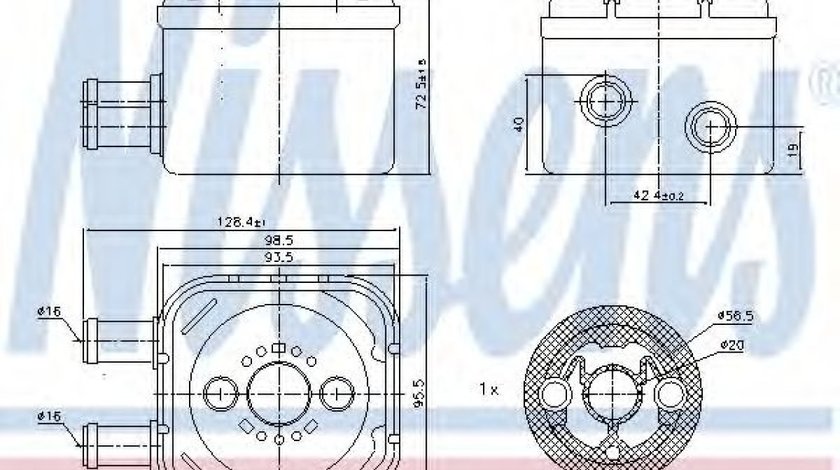 Radiator ulei, ulei motor AUDI A4 Avant (8E5, B6) (2001 - 2004) NISSENS 90652 piesa NOUA