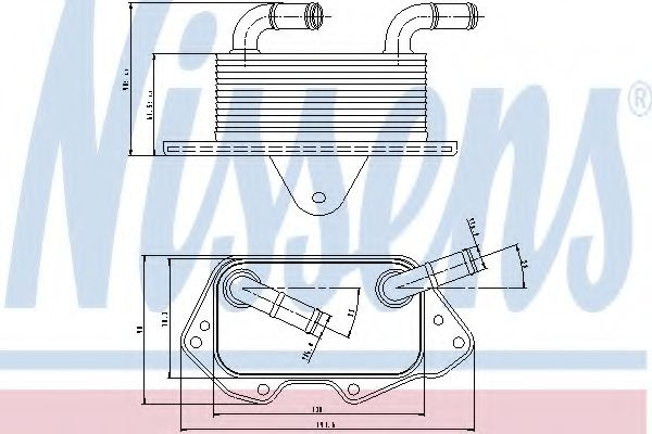 Radiator ulei, ulei motor AUDI A5 Cabriolet (8F7) (2009 - 2016) NISSENS 90662 piesa NOUA