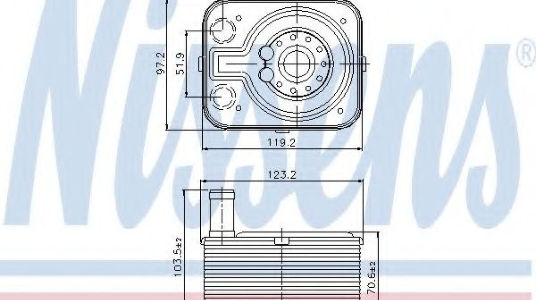 Radiator ulei, ulei motor AUDI A5 Cabriolet (8F7) (2009 - 2016) NISSENS 90655 piesa NOUA