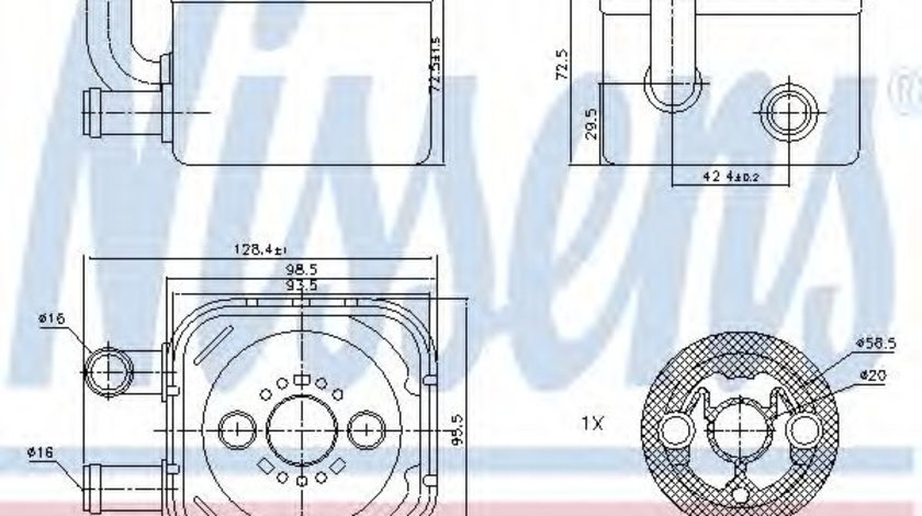 Radiator ulei, ulei motor AUDI A8 (4D2, 4D8) (1994 - 2002) NISSENS 90654 piesa NOUA