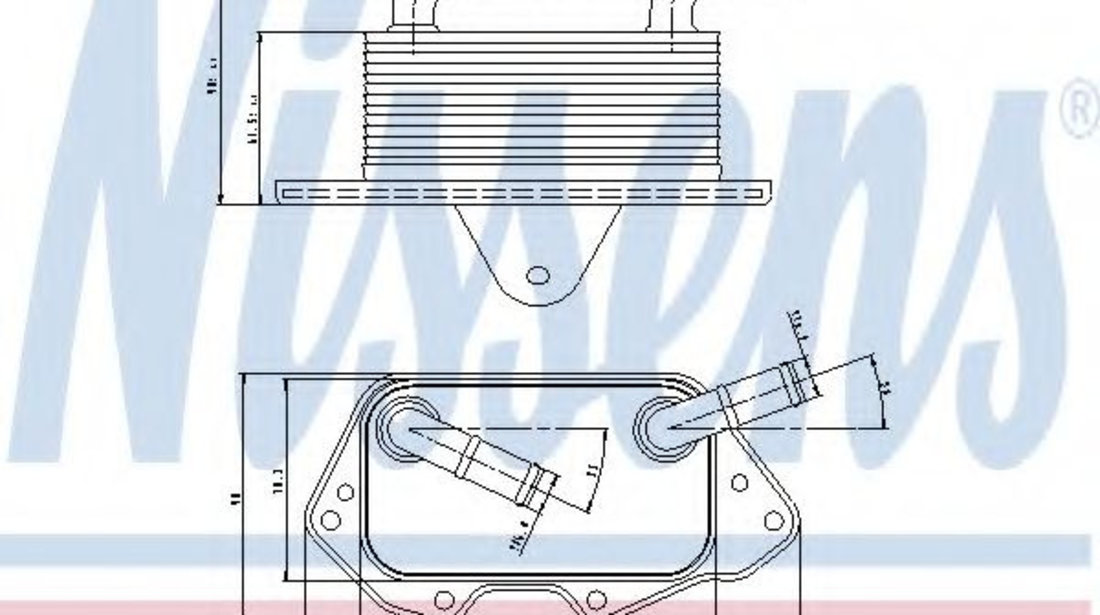 Radiator ulei, ulei motor AUDI Q7 (4L) (2006 - 2015) NISSENS 90662 piesa NOUA